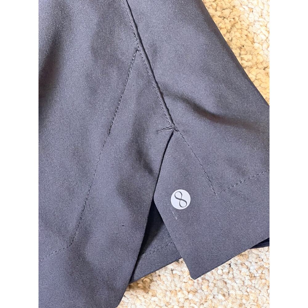 Layers Black Athletic Drawstring Skort W/ Pocket Size Large - Picture 2 of 6